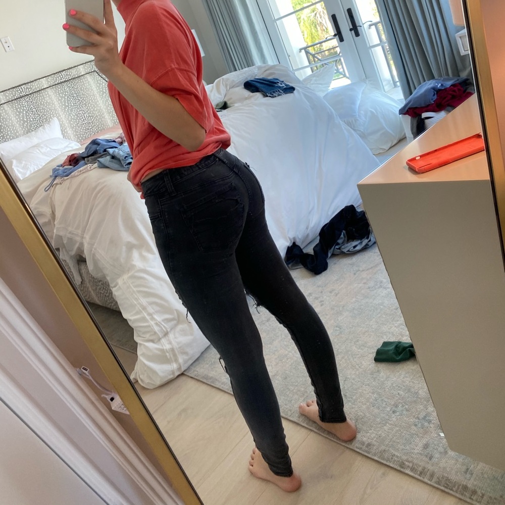 Black Ripped Jeans - Picture 2 of 2